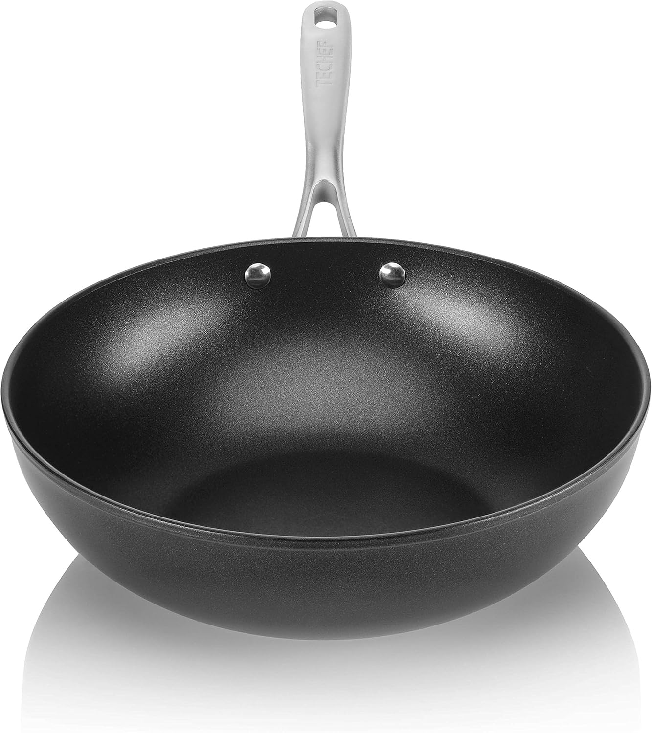 TECHEF Onyx Collection, 12-Inch Wok/Stir-Fry Pan, New Teflon Platinum Non-Stick Coating, Black image number 6