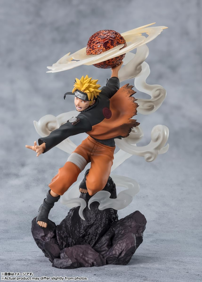 Figuarts Zero Naruto Shippuden (Super Fierce Battle), Naruto Uzumaki - Senpo & Fukai Shuriken, Approx. 9.4 Inches (240 Mm), PVC & ABS, Painted Finished Figure - Multicolor image number 3