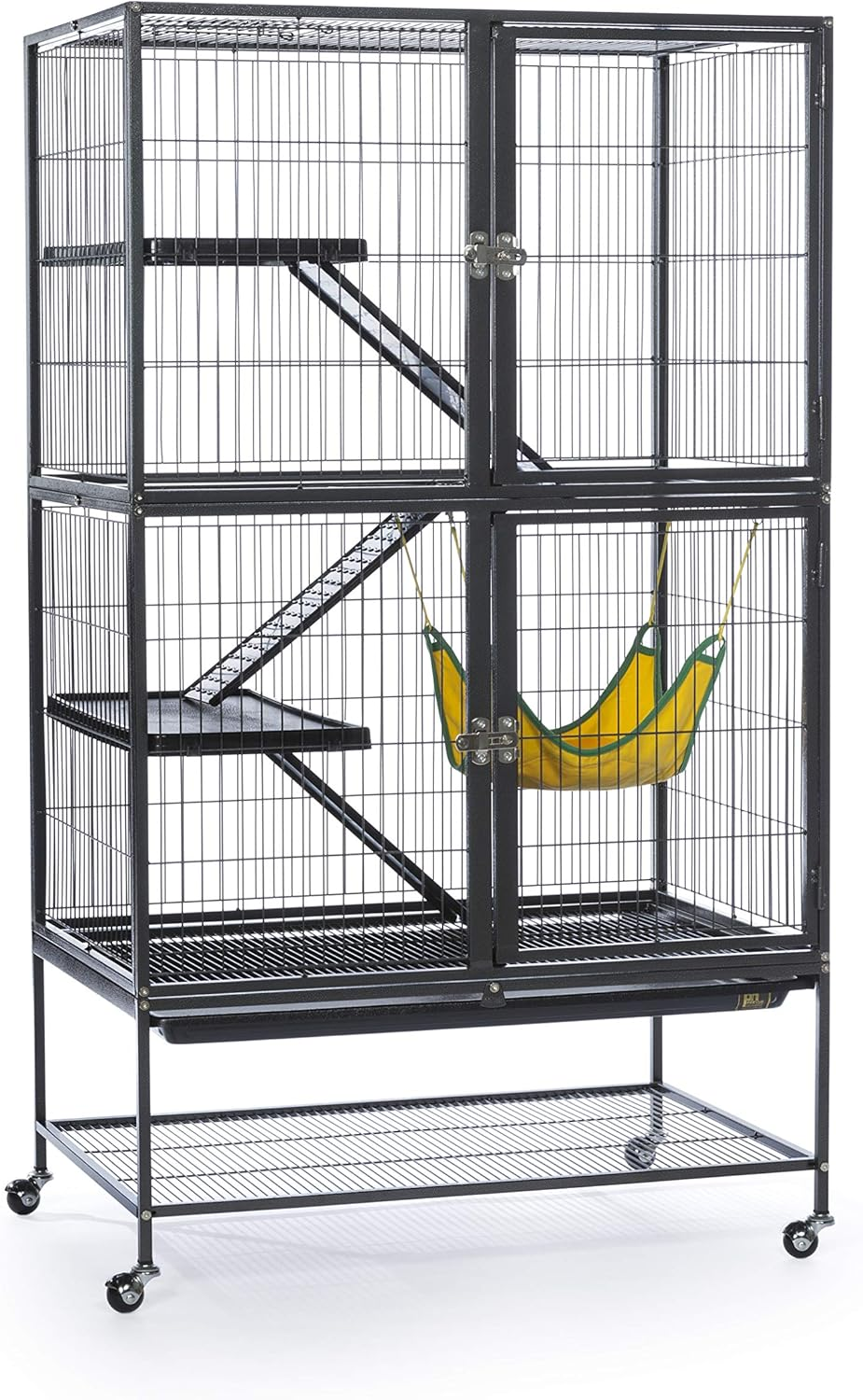 Prevue Pet Products 485 Feisty Ferret Home with Stand, Black Hammertone