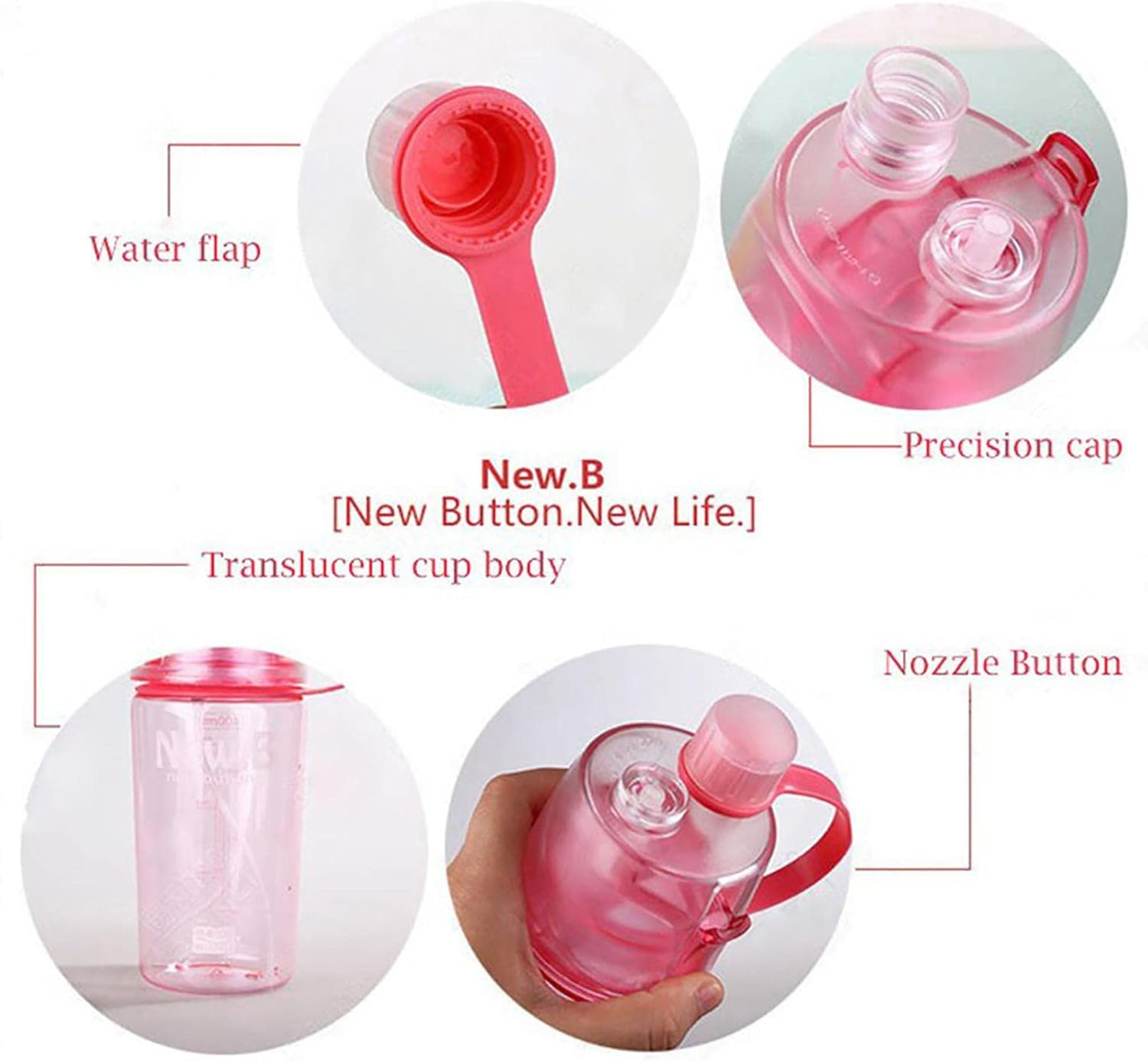 Water Bottle Mister | 600Ml Spray Water Cup | 2-In-1 Portable Misting Sports Bottle for Gym Running Cycling, Mist and Sip Function