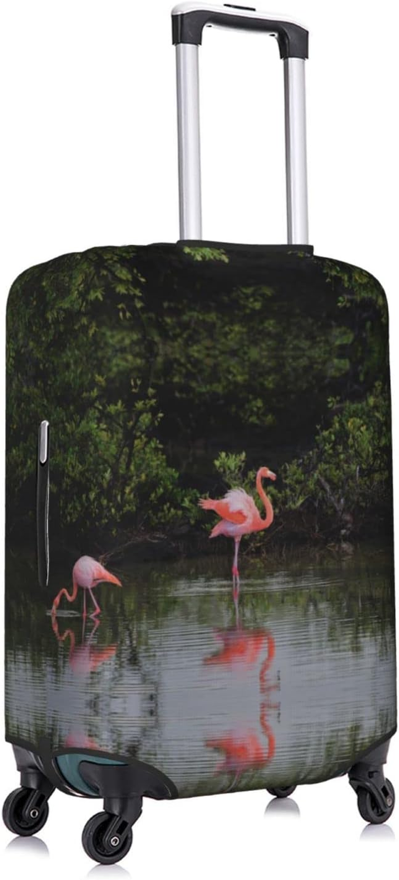Two Flamingos Luggage Cover Washable Suitcase Protector Anti-Scratch Suitcase Cover Fits 18-32 Inch Luggage image number 1