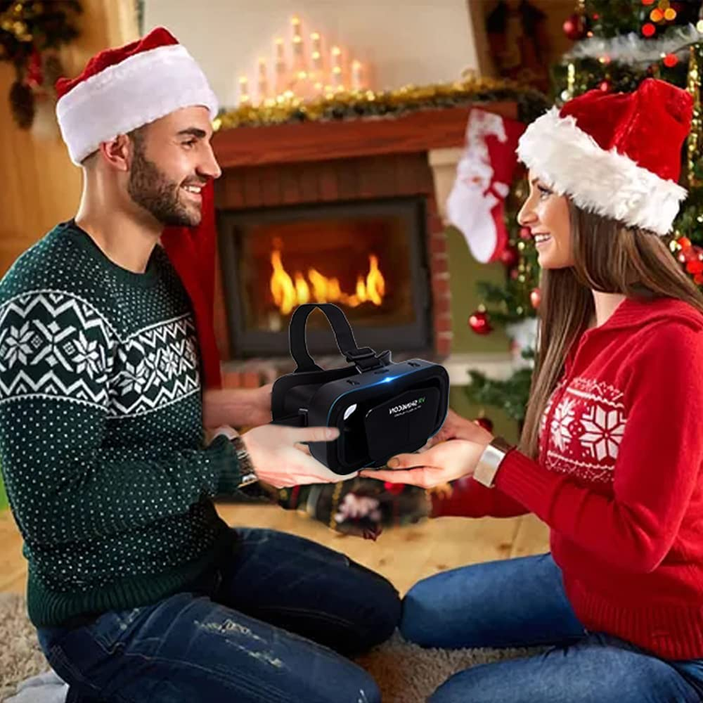 VR SHINECON Virtual Reality VR Headset 3D Glasses Headset Helmets VR Goggles for TV, Movies & Video Games Compatible Ios, Android &Support 4.7-7 Inch image number 2