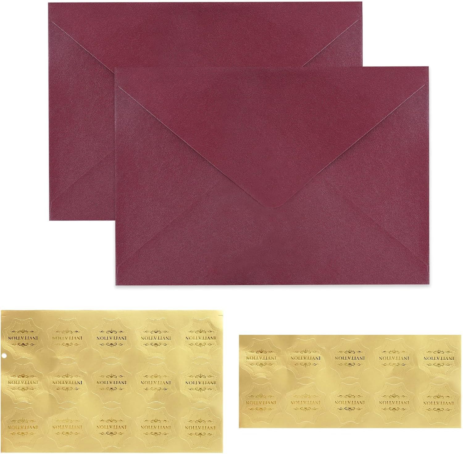 50Pcs A7 Pearl Envelopes Wedding Envelopes, Perfect for 5 X 7 Inch Wedding Invitation Cards Graduation Birthday Greeting Cards Thank You Cards Pearl Paper Luxurious (Pearl Ivory)