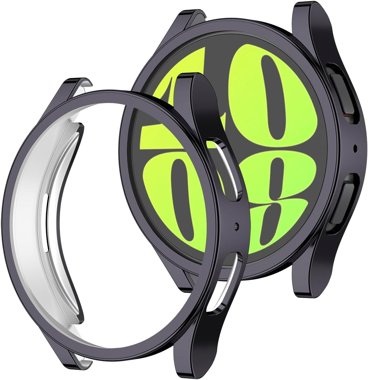 [4-Pack] Meliya for Samsung Galaxy Watch 6 40Mm Screen Protector Case, Soft TPU Full around Protective Bumpers Cover for Samsung Galaxy Watch 6 40Mm (40Mm, Black+Blue+Gray+Clear) image number 5