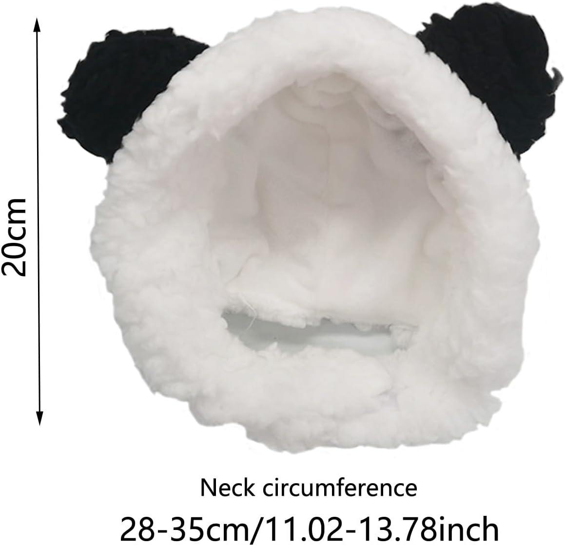 Cat Hat with Bear Ears Cute Cat Costume Bear Hat Adjustable Soft Plush Pet Headband Dress up Party Headwear Accessories for Small Puppy Dog Kitten (White+Black) image number 1