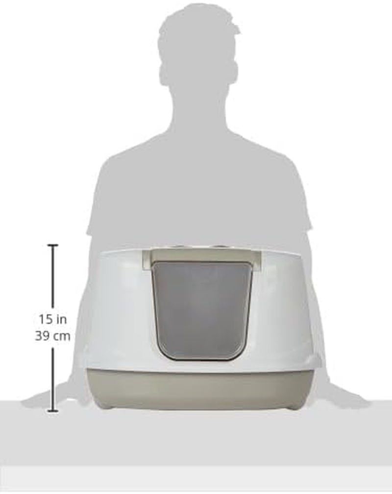 Moderna Flip Corner Cat Litter Box, Warm Grey, 56 Cm Size image number 3