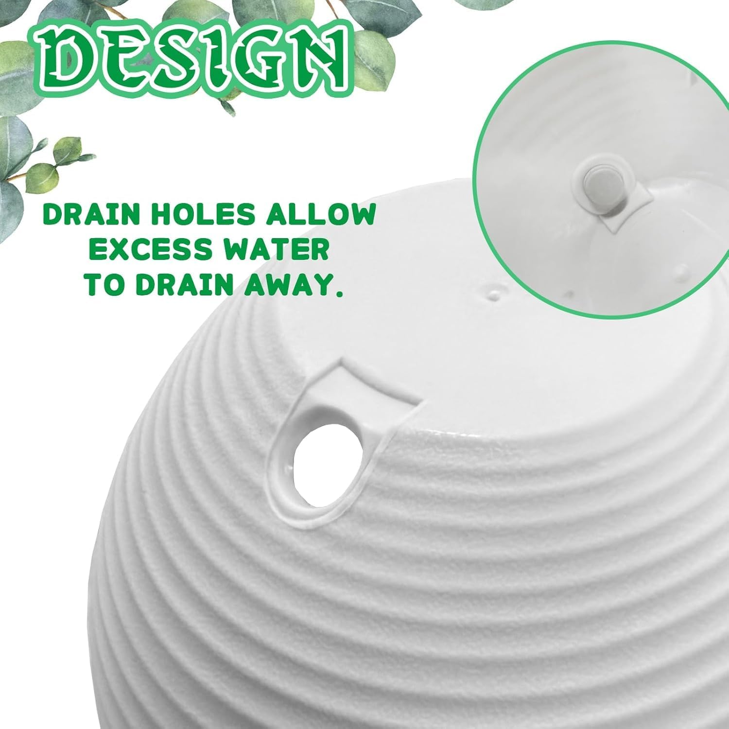 Hanging Planters 3 Pack, Self Watering Hanging Planters Indoor Flower Pots,With Water Reservoir & Drainage Hole Honeycomb Hanging Basket with Rustproof Chains for Indoor Outdoor image number 5