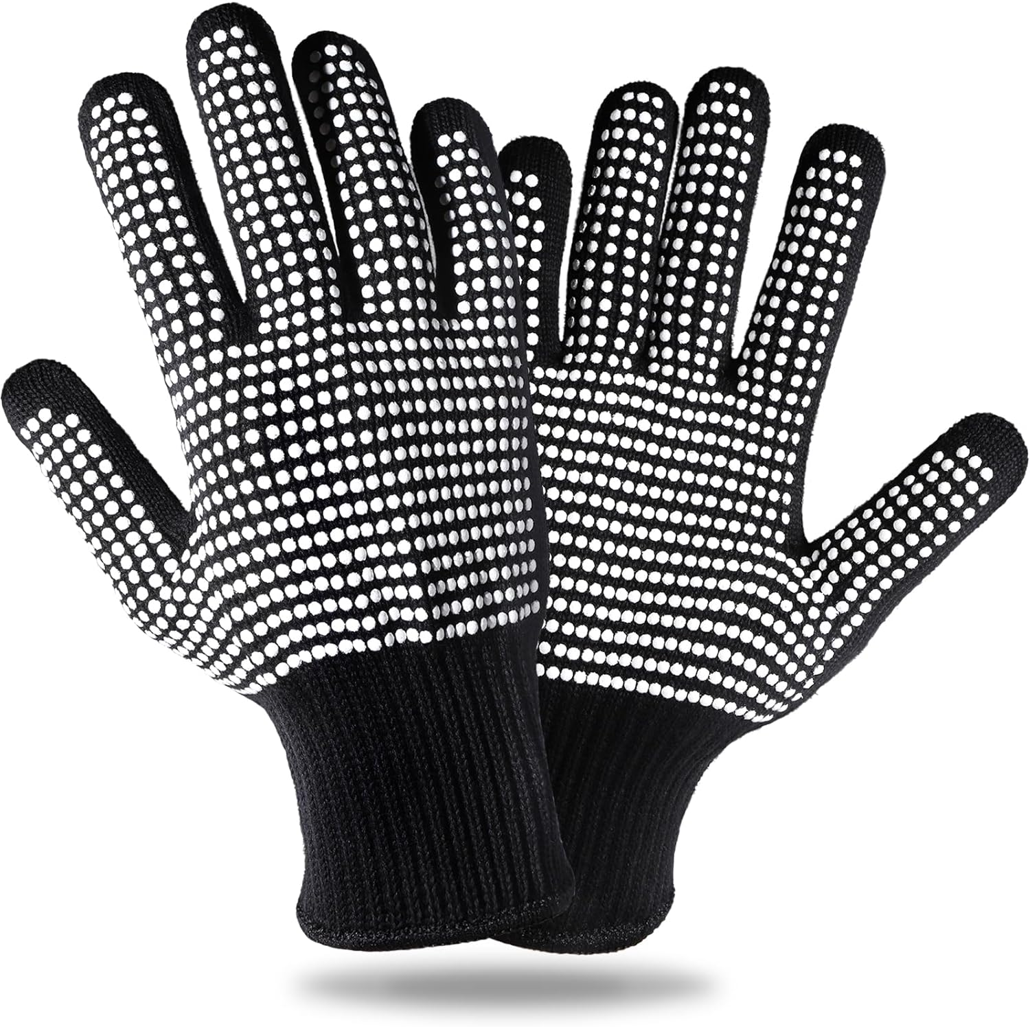 Heat Resistant Glove with Silicone Bumps for Hot Hair Styling Curling Iron Wand