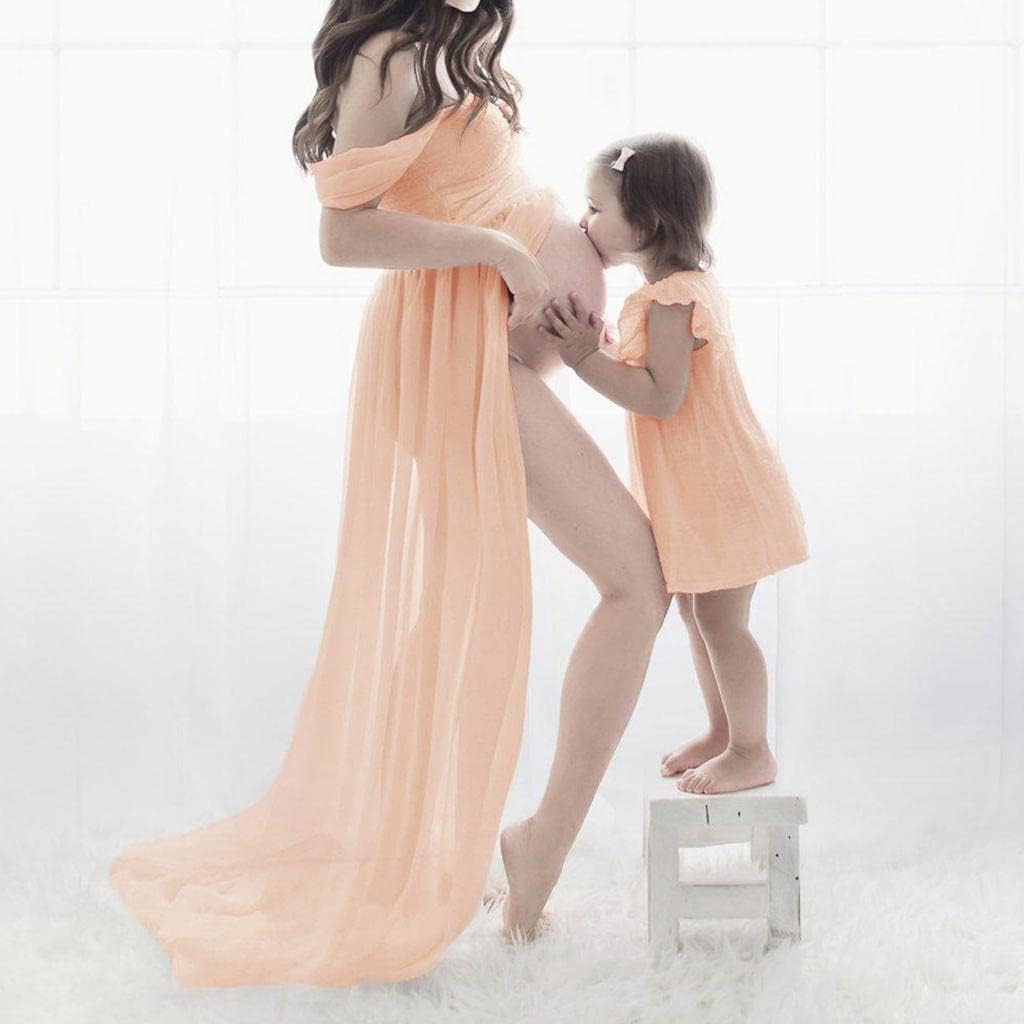 Maternity Dress with Shoulder Photography Women Dress with Shoulder image number 4