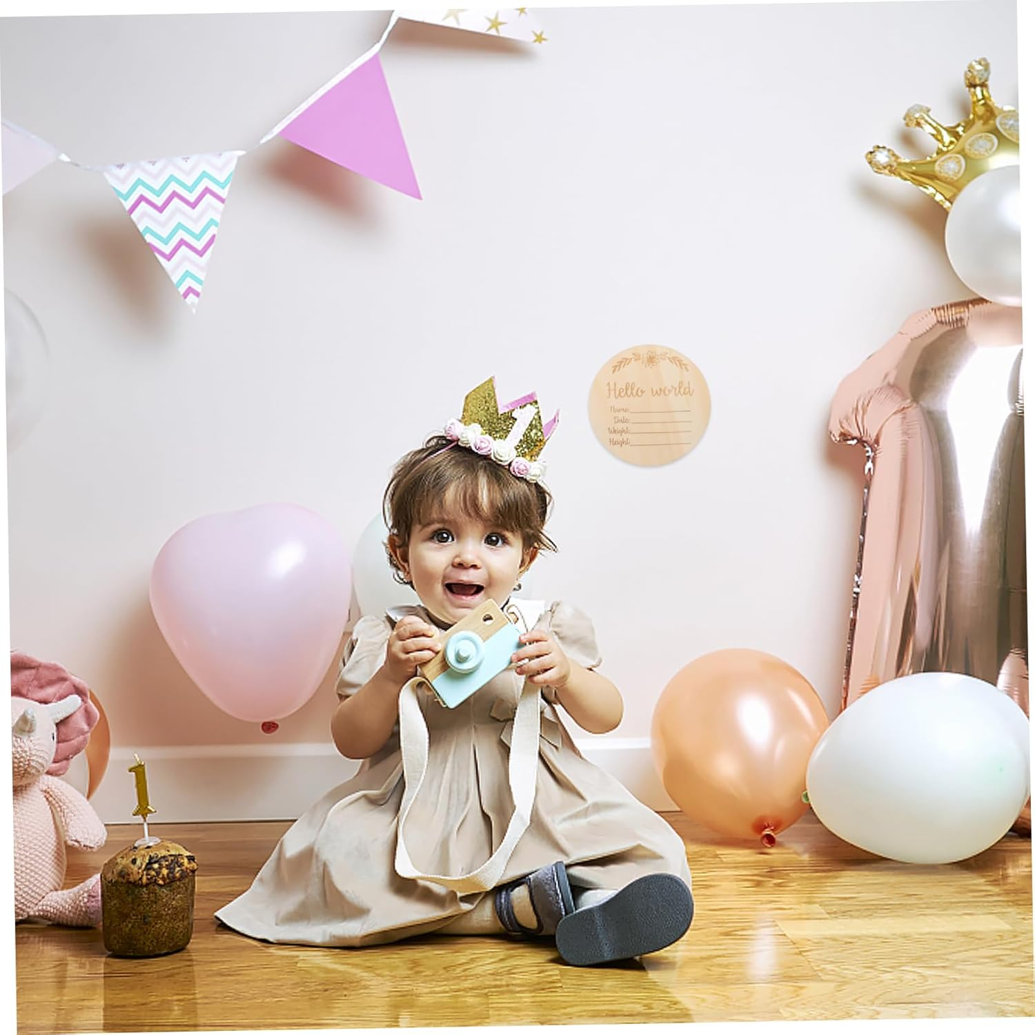 UPKOCH 13Pcs Milestone Cards Durable Wooden Photo Props for Newborns Monthly Growth Announcements Keepsake for Parents and Photo Sessions image number 5