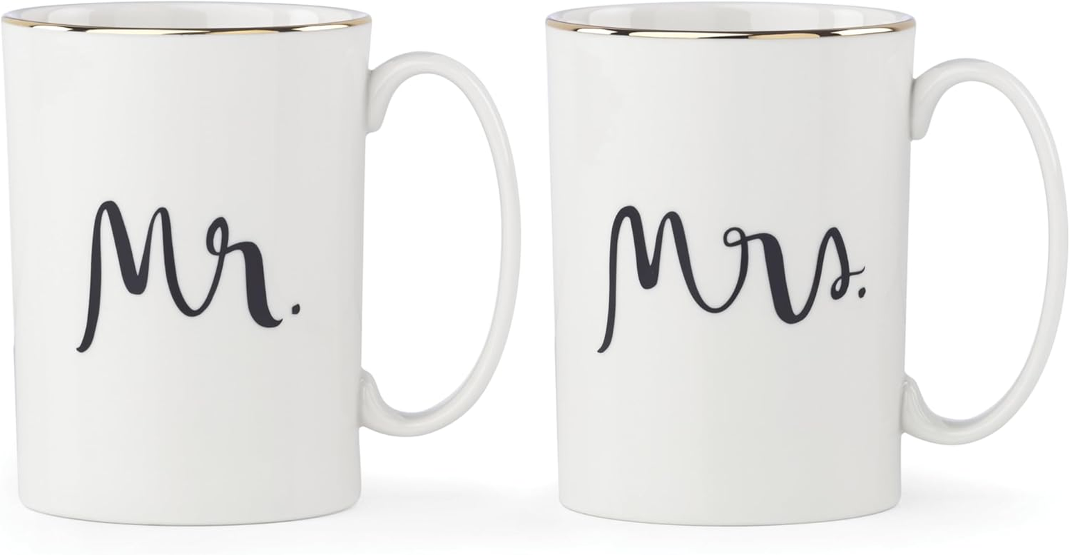 Kate Spade New York Bridal Party Mrs. 2Pc Mug Set, 1.55 LB, White image number 2
