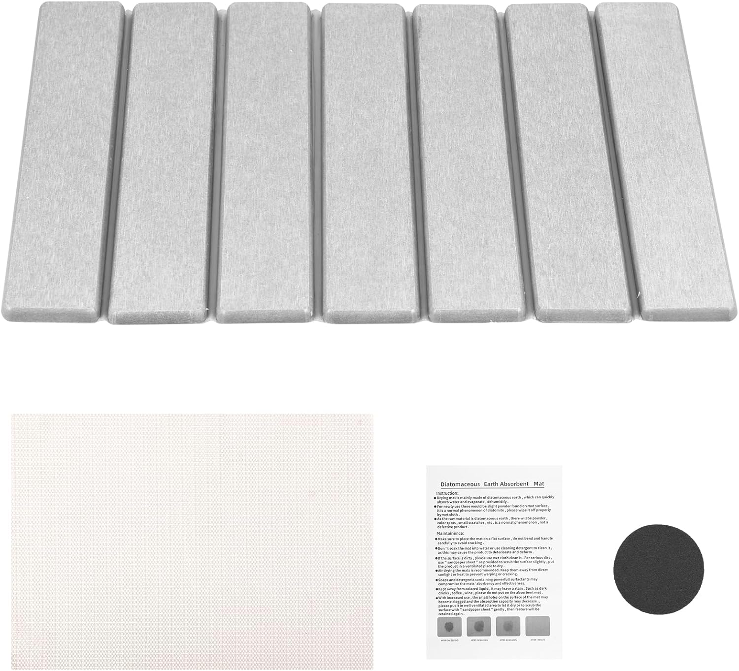 Stone Drying Mat Foldable Stone Dish Drying Mat Nonslip Stone Drying Pad Reusable Dish Drainer Mat Multifunctional Stone Kitchen Drying Mat Large Diatomite Drying Mat for Home