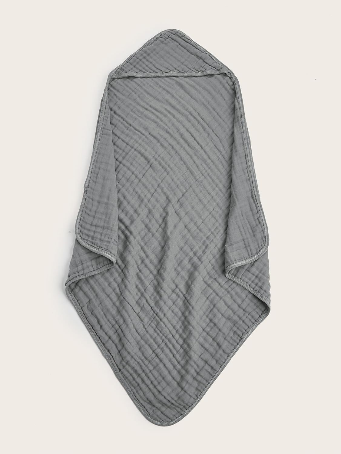 TMIELYBS Muslin Hooded Baby Towels 4Pack - 32X32 Inches, Premium 6-Layer 100% Cotton Extra Soft Absorbent Bath Towels for Infant, Newborn Gift Set (4 Pure Colors) - Brown-4Pack image number 7