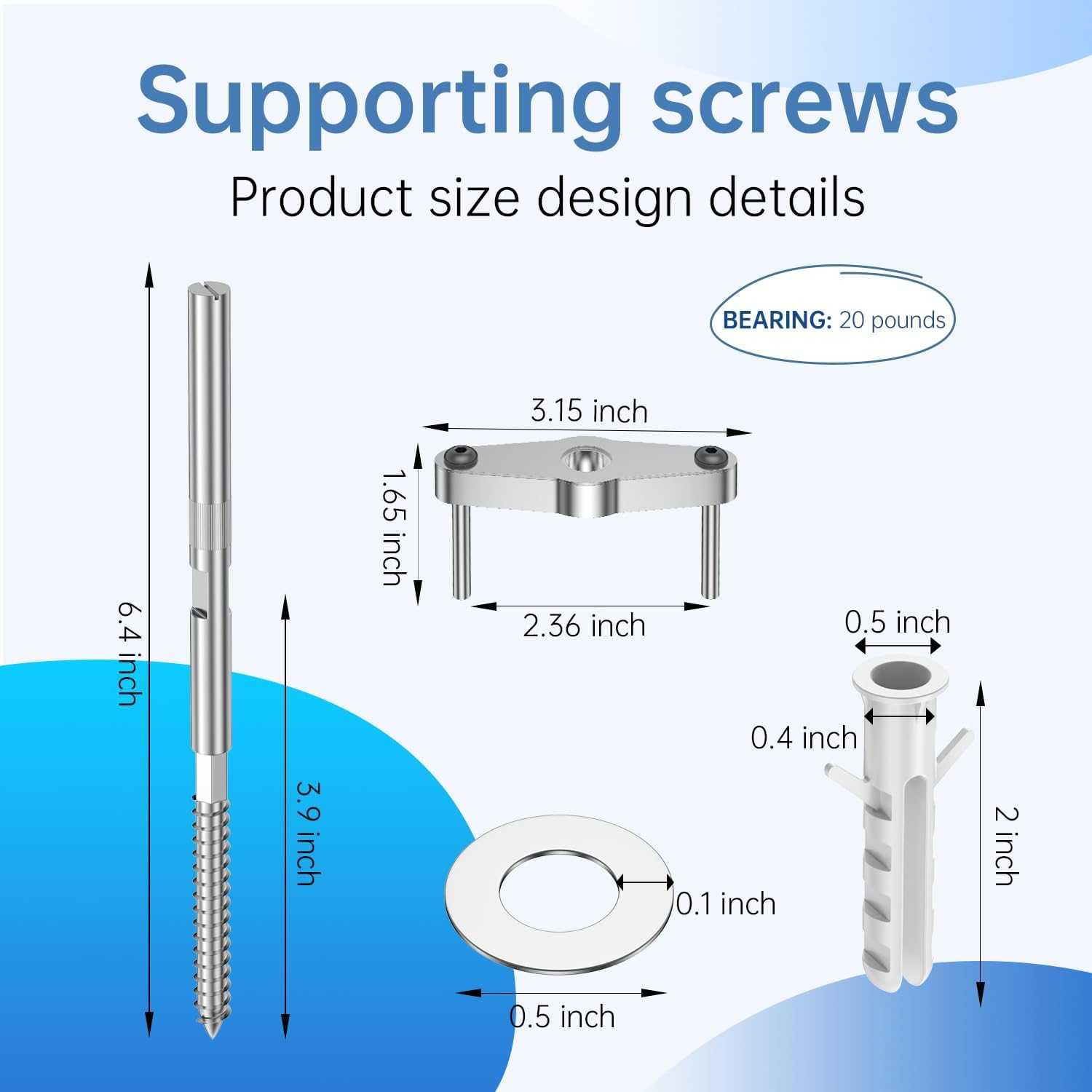 Duoduolaili Floating Shelf Hidden Support Brackets (6Pcs) and Installation Aid Steel Hardware - with Drill Guide, Floating Wood Shelf Hidden Brackets - Premium Thin Shelf Hidden Support image number 5