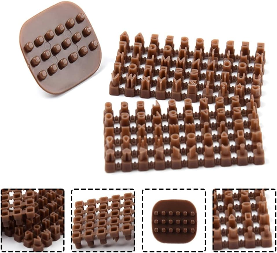 COHEALI Letter Stamps for Clay: 3Pcs Polymer Clay Letter Stamps Pottery for Clay with Double Small Alphabet image number 3