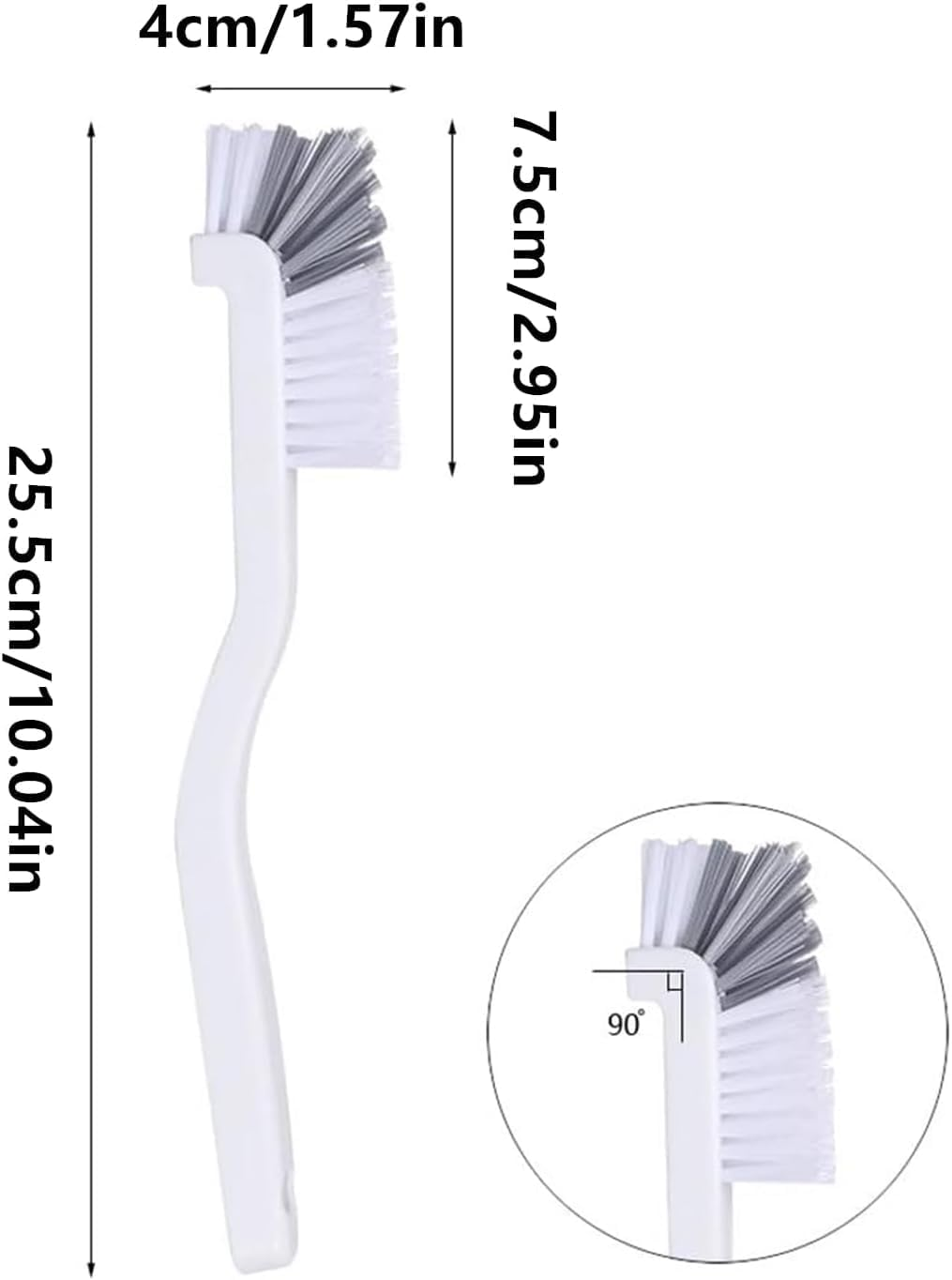 10Pc Kitchen Right Angle Scrub Brush, Sink Household Dish Pot Pan Edge Corners Angle Scrub Brushes, Bulk Sink Bathroom Edge Corner Cleaning Right Angle Brush