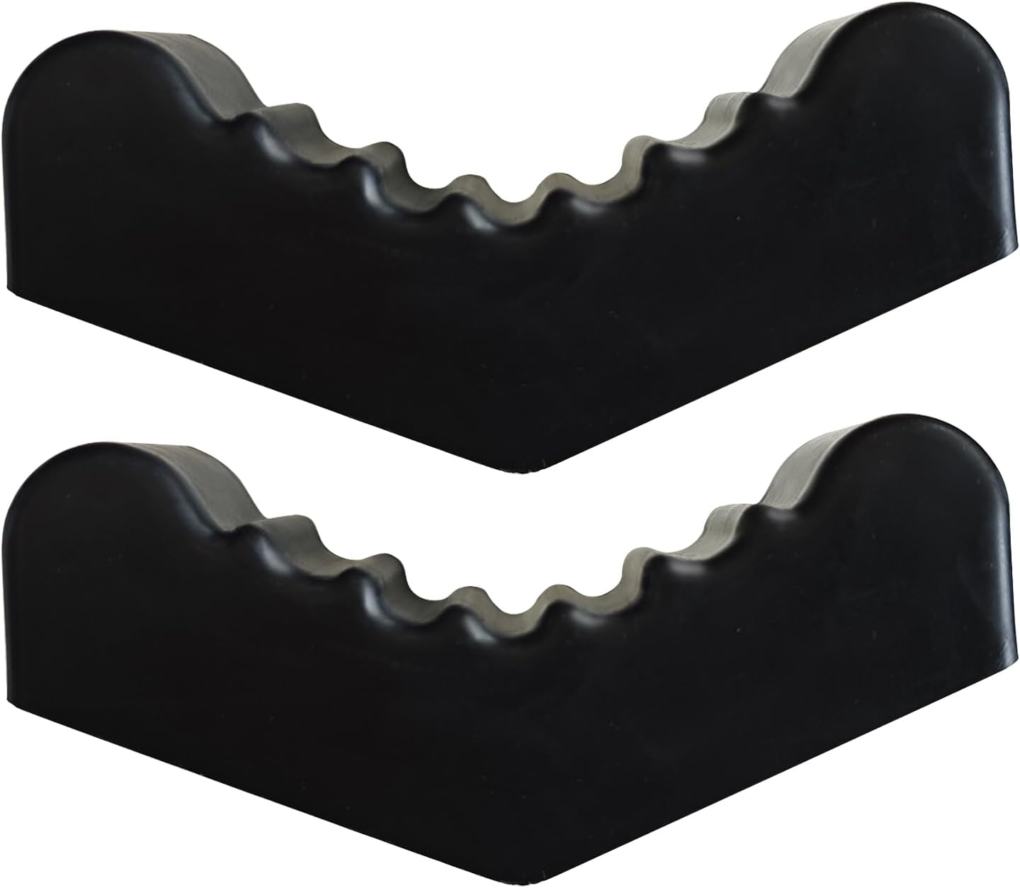 2PCS Jack Rubber Pads for Jack Stands, 6 Ton Frame Rail Pinch Welds Protector, V-Shape Heavy Duty Jack Pad Adapter, Anti-Slip Jack Pad for Lift Jack Stand Black