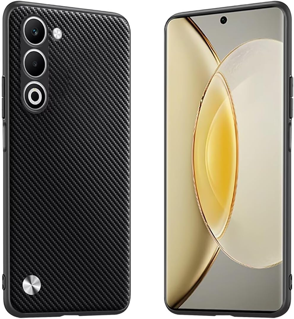 Longstong Mobile Phone Case Suitable for Oppo A5X (6.67 Inches), Code Series Metal Leather Case Protective Cover - Orange