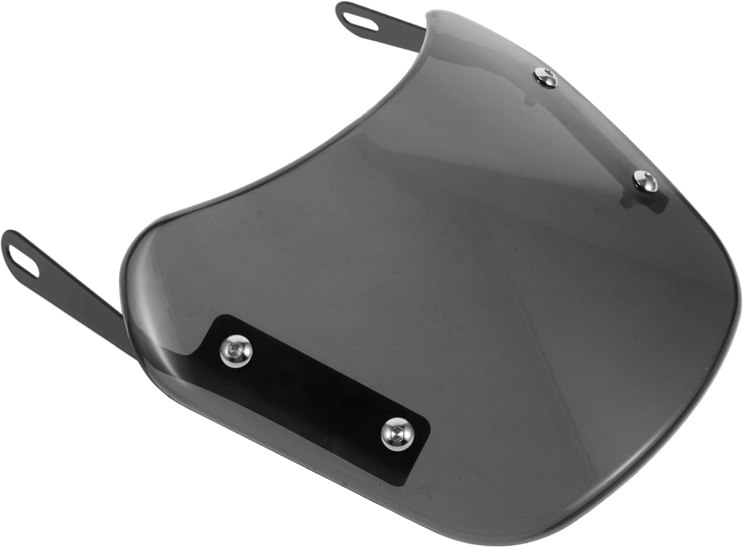 GETAJGHSD Universal Motorcycle Windscreen 5-7 Inch Replacement Windshield Wind Deflector for Motorbike Smoke Tint Front Windshield Suitable for Cruiser Bikes image number 3