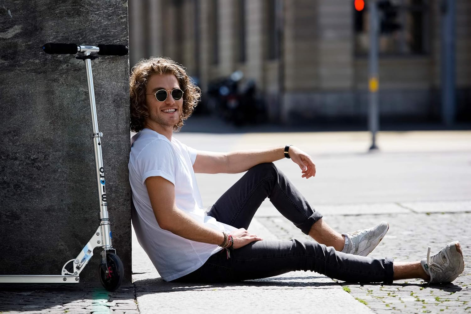 Micro Speed+ 2-Wheel Folding Scooter - Silver image number 1