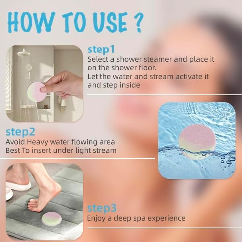 48 Pack Aromatherapy Shower Steamer Set for Relaxation Birthday Christmas Valentines for Women Men Shower Tablets Stress Relief Personal Care Spa image number 3