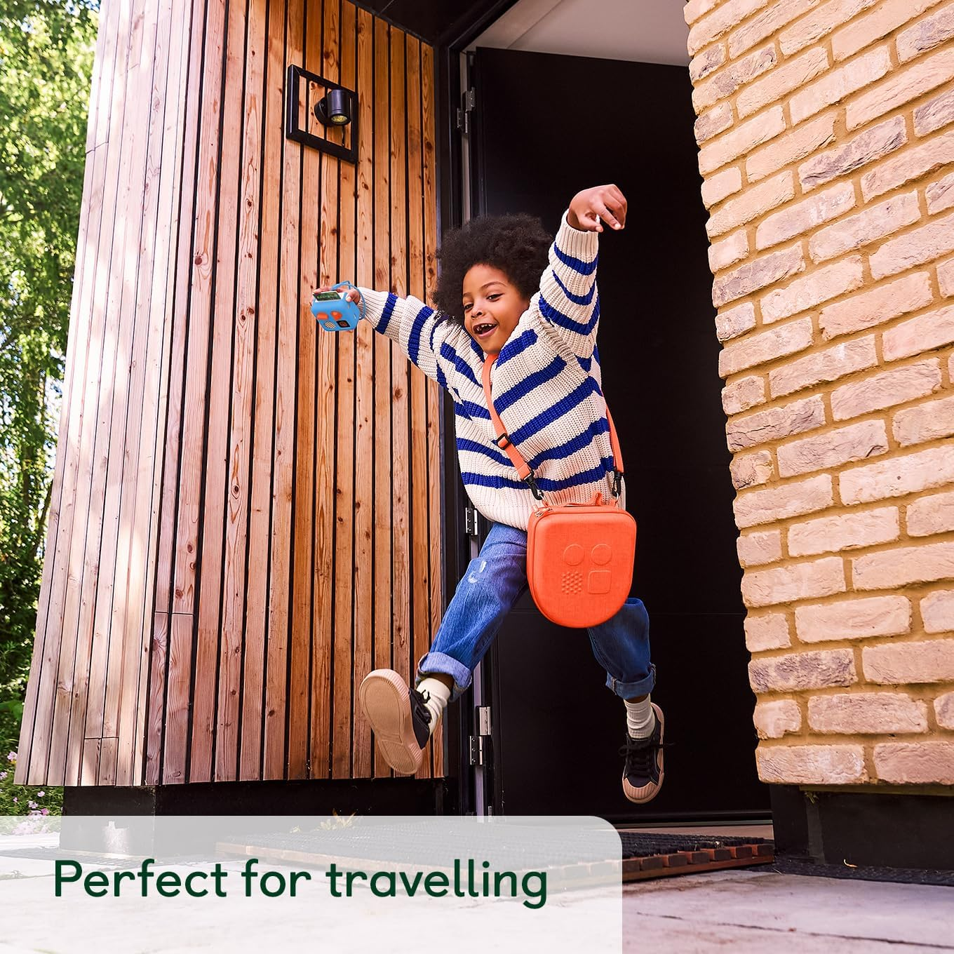 Yoto Mini Adventure Jacket in Blue Bird with Matching Wrist Lanyard &ndash; Accessory for Kids Mini Audio Player, Anti-Slip Silicone Skin Cover, Fitted Protective Sleeve Case - Blue image number 4