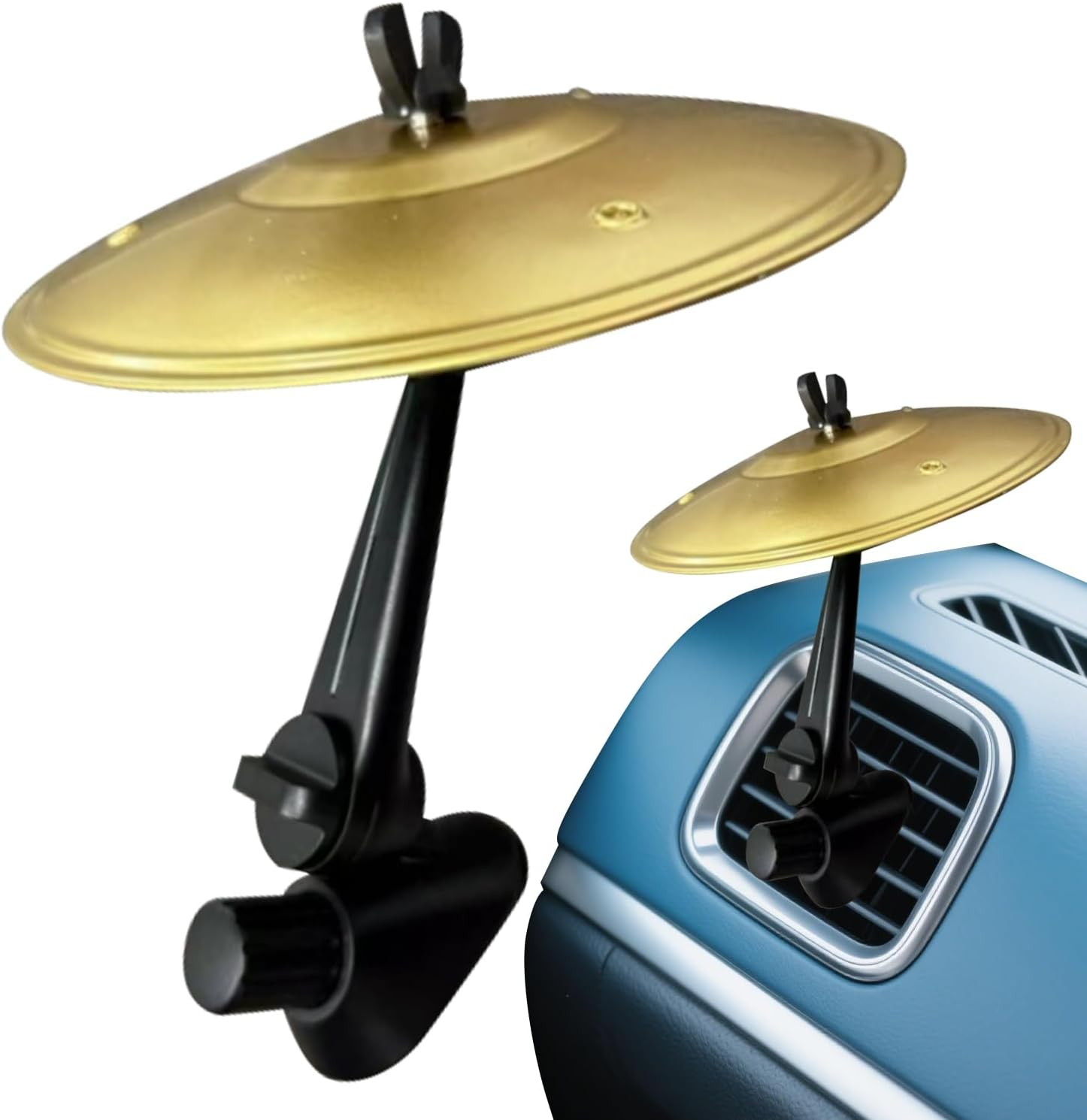 Car Cymbals Air Vent, Car Crashs Cymbals, Mini Drum Cym-Bals for Vehicle Vent, Funny Automotive Decoration, Compact Musical Instruments Vehicle Accessories for All Types of Vehicles