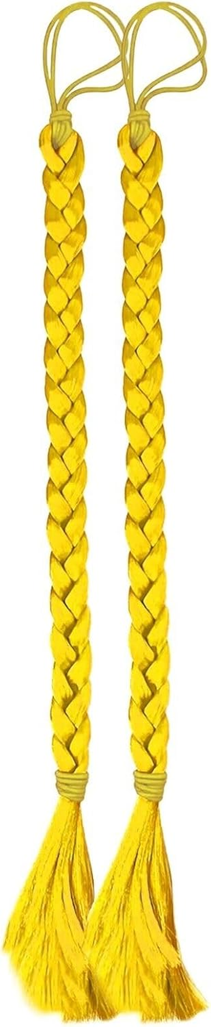 2Pcs Braided Ponytail 45Cm Hair Band Kids Braiding Hair Extensions Girls Wig (Purple) image number 1