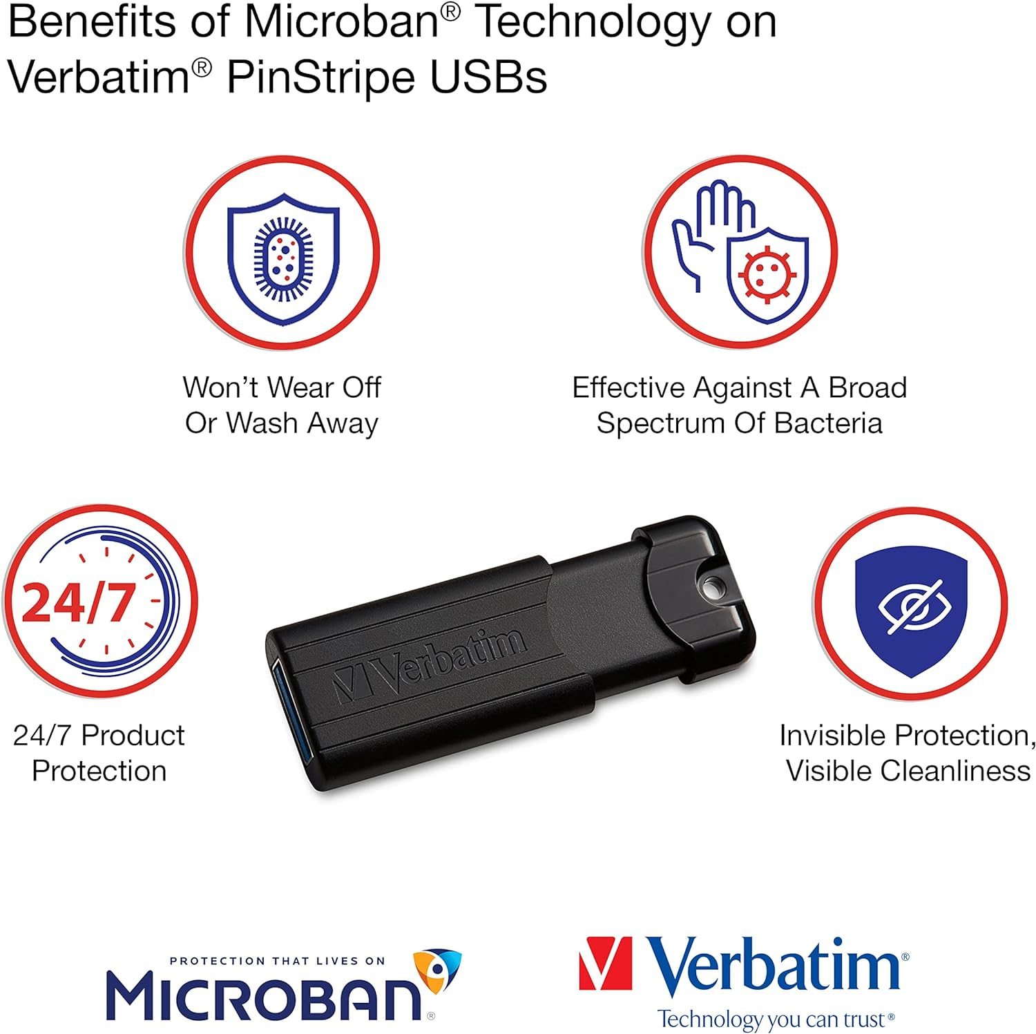 Verbatim Store'N'Go Pinstripe USB 3.0 Drive 64GB (Black) image number 3