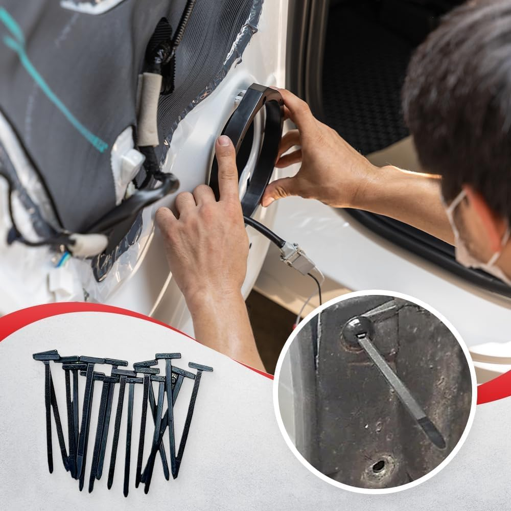 Nylon Universal Cable Tie Buckle, Multi-Purpose Plastic Cabletie Tool Holder, Cabletie Buckles & Zip Tie Clips, High Temperature and UV Resistant Used, Automotive & DIY Cable Management (50PCS) image number 5