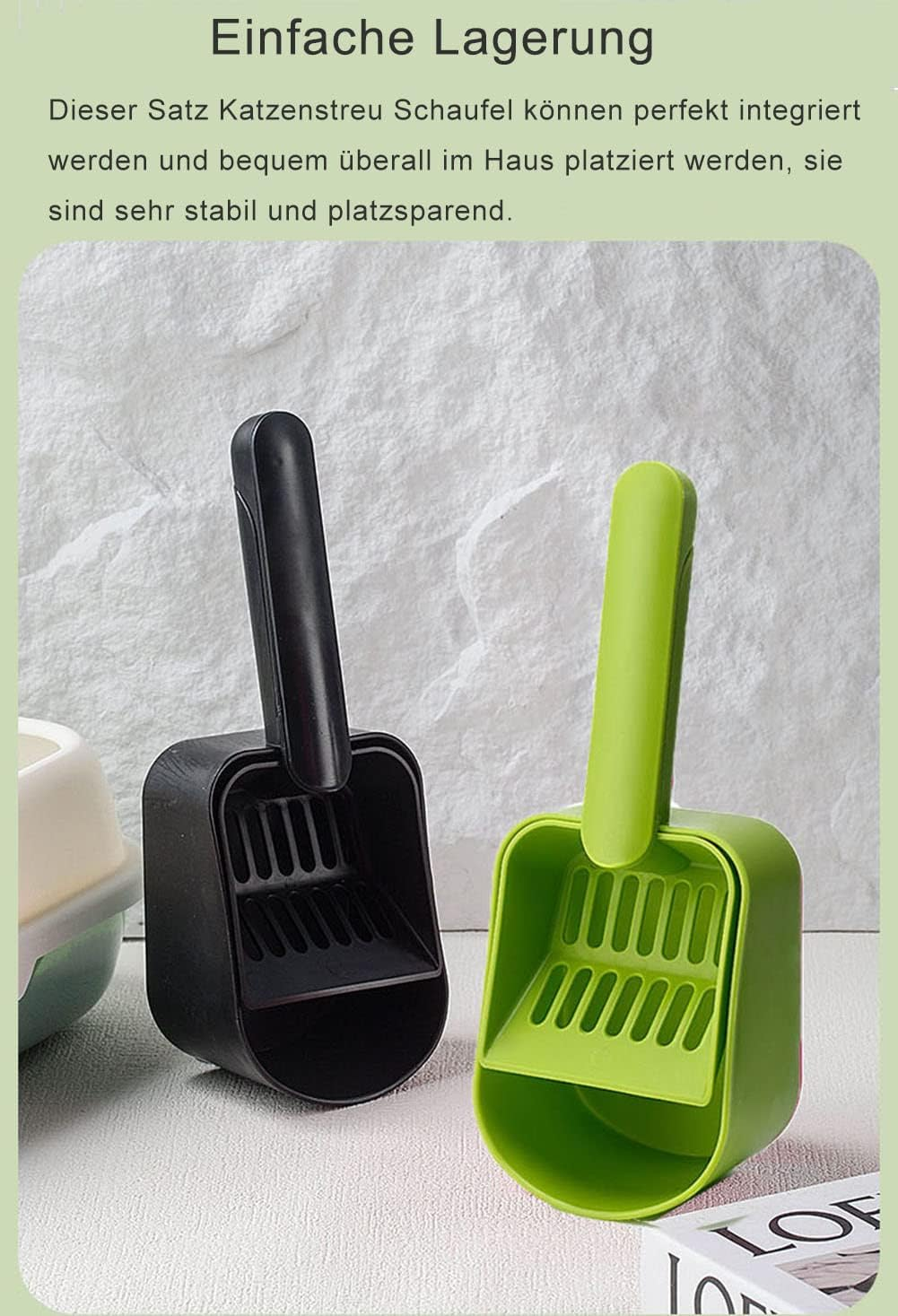 Cat Litter Spoon Cat Sweeping Spoon Durable Cat Litter Scoop for Cleaning Cat Sand Toilets Cleaning Tools for Pet Cats Kitten Pet Accessories Large 8 X 11.5 X 28 Cm (Blue) image number 1