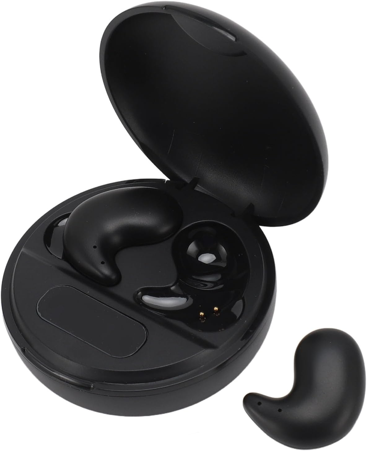 Jectse Wireless Earbuds, 5.3 Headphones, In-Ear Earphones with Noise Cancellation, Lightweight Sleep Earphones with Charging Case, for Side Sleepers with Small Ear Canal (Black) image number 5
