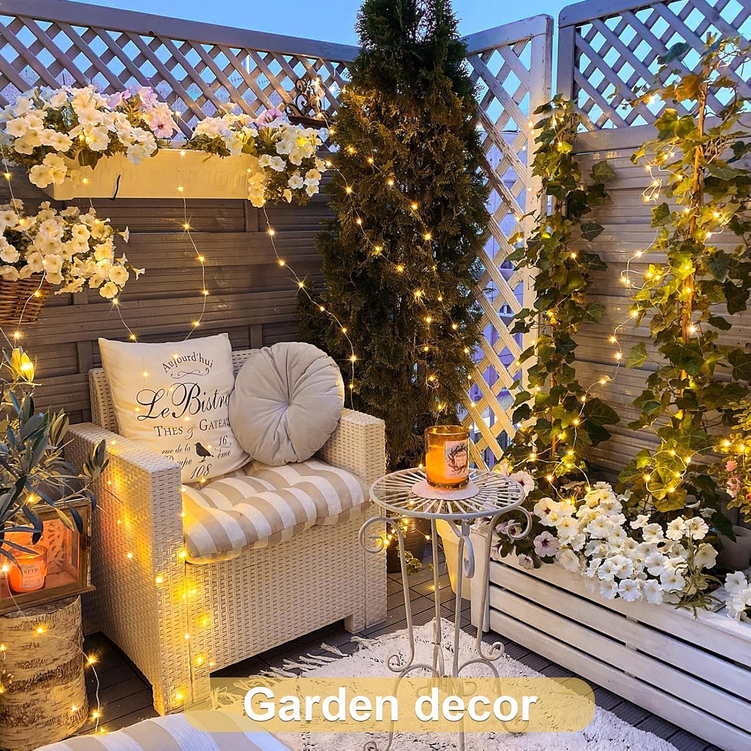 1Pack 10M 100LED Fairy Lights Battery Operated with Remote, String Lights Battery Powered Led Twinkle Fairy Lights, Firefly Starry String Lights DIY Party Wedding Christmas Decoration (Warm White) image number 6