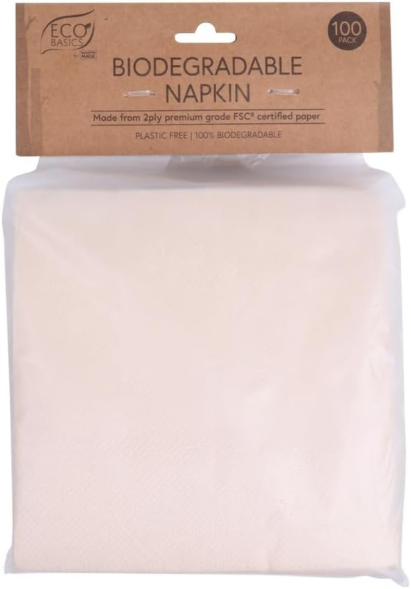 Eco Basics Biodegradable Napkin 100 Pack