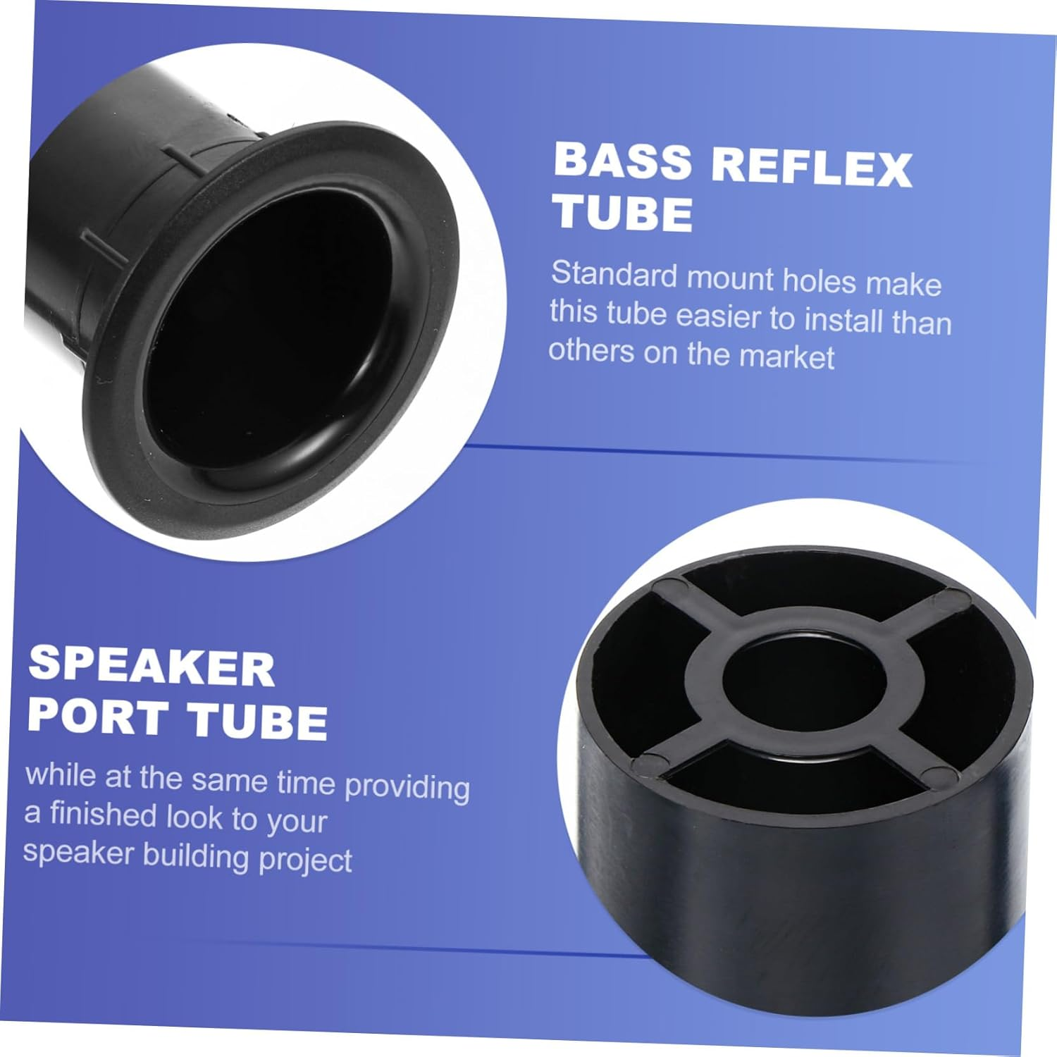 SHINEOFI 8Pcs Abs Subwoofer Port Tubes Bass Reflex Speaker Hole Vents for Audio Systems Enhance Bass Clarity Suitable for Subwoofer Boxes and Speaker Cabinets image number 4