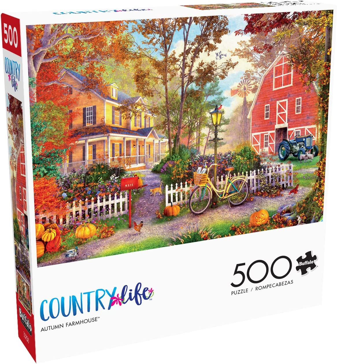 Buffalo Games - Country Life - Autumn Farmhouse - 500 Piece Jigsaw Puzzle image number 3