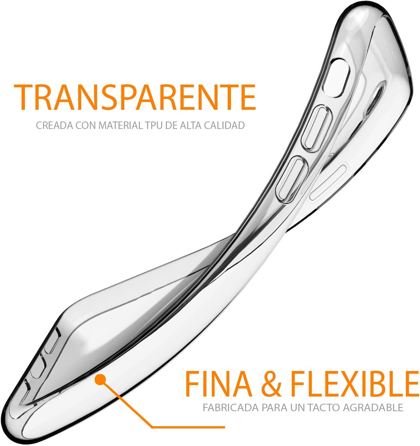 REY Transparent Silicone TPU Case for Alcatel 1V 2020, Mobile Phone Case Premium Scratch-Resistant TPU Transparent Protective Case, Ultra Thin 0.33 Mm image number 1