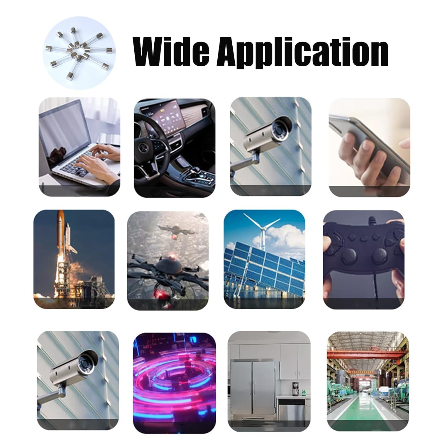 100Pcs 5X20Mm Fast-Blow Glass Fuses Quick Blow Car Glass Tube Fuses Assorted Kit Amp 0.2A 0.5A 1A 2A 3A 5A 8A 10A 15A 20A 250V with Storage Box image number 4