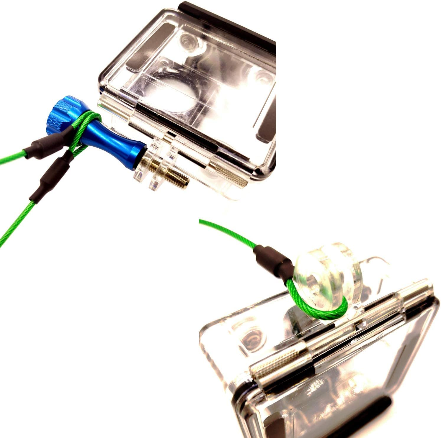 Camera Safety Tether, Stainless Steel Cable Wire Colorful Coating Lanyard with Hook Carabiner Clip for Gopro Hero 7 6 5 4 3 Session DJI Osmo Action and Other Action Camera image number 1