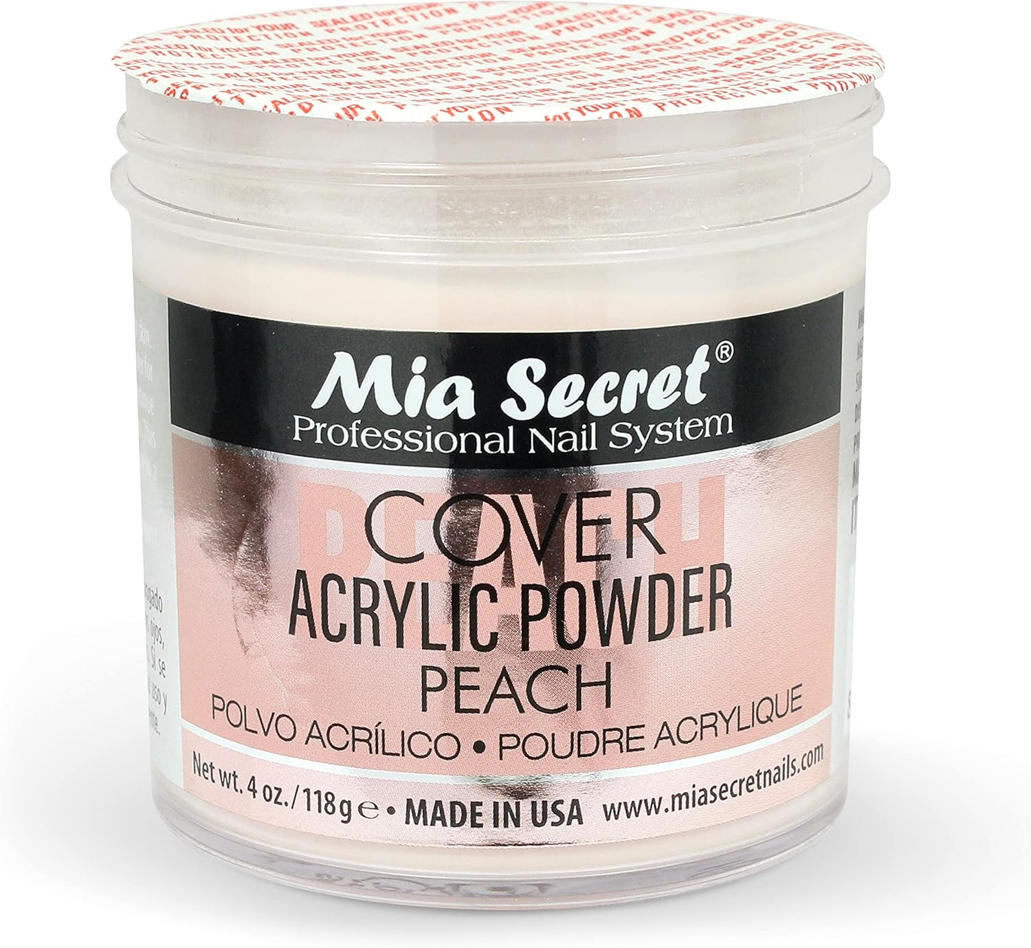 Mia Secret Acrylic Powder Cover Peach 4 Oz. image number 1