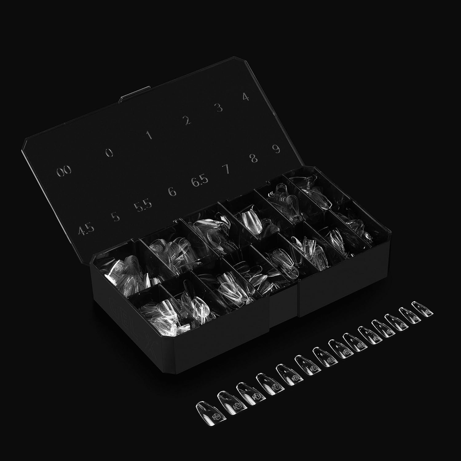 APR&Eacute;S Apres Gel-X Coffin Nail Tips Box, 280 Soft, 14 Sizes 00-9, Media Included (Natural Medium, Count) image number 6