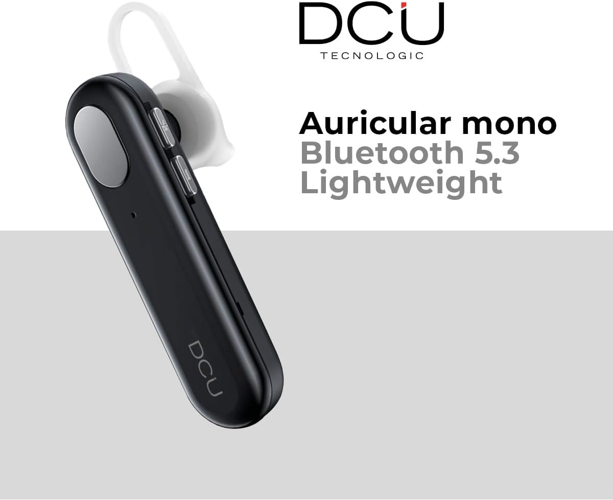 DCU TECNOLOGIC Wireless Headphones - Mono Bluetooth 5.3 Lightweight Headset - Make and Receive Calls - Dual Point Connectivity image number 5