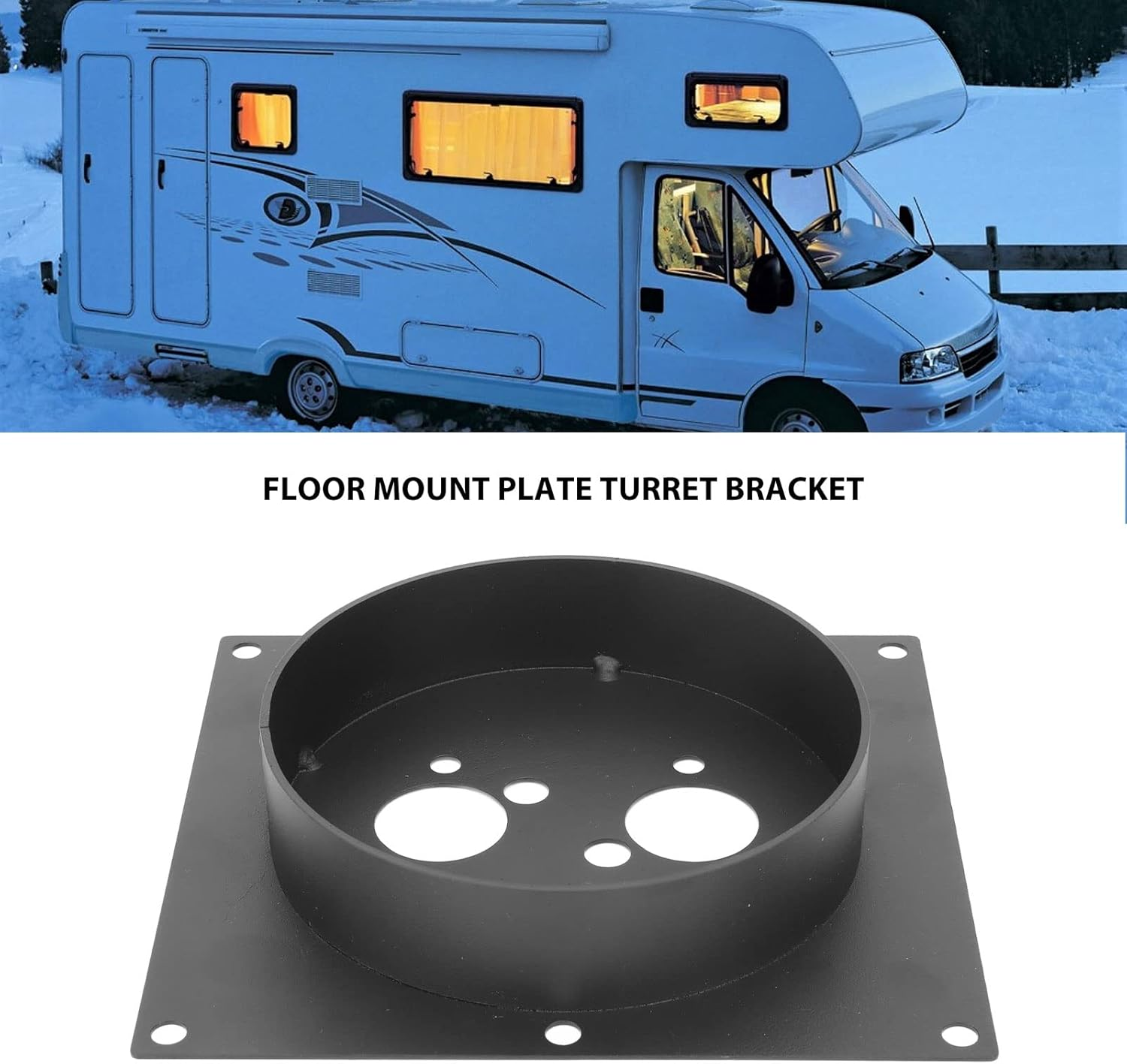Floor Turret Bracket, Stainless Steel Floor Mount Plate Turret Bracket, Compatible with Eberspacher Airtronic D2 Heater, Webasto Heater, Propex Heaters, Air Parking Heater image number 2