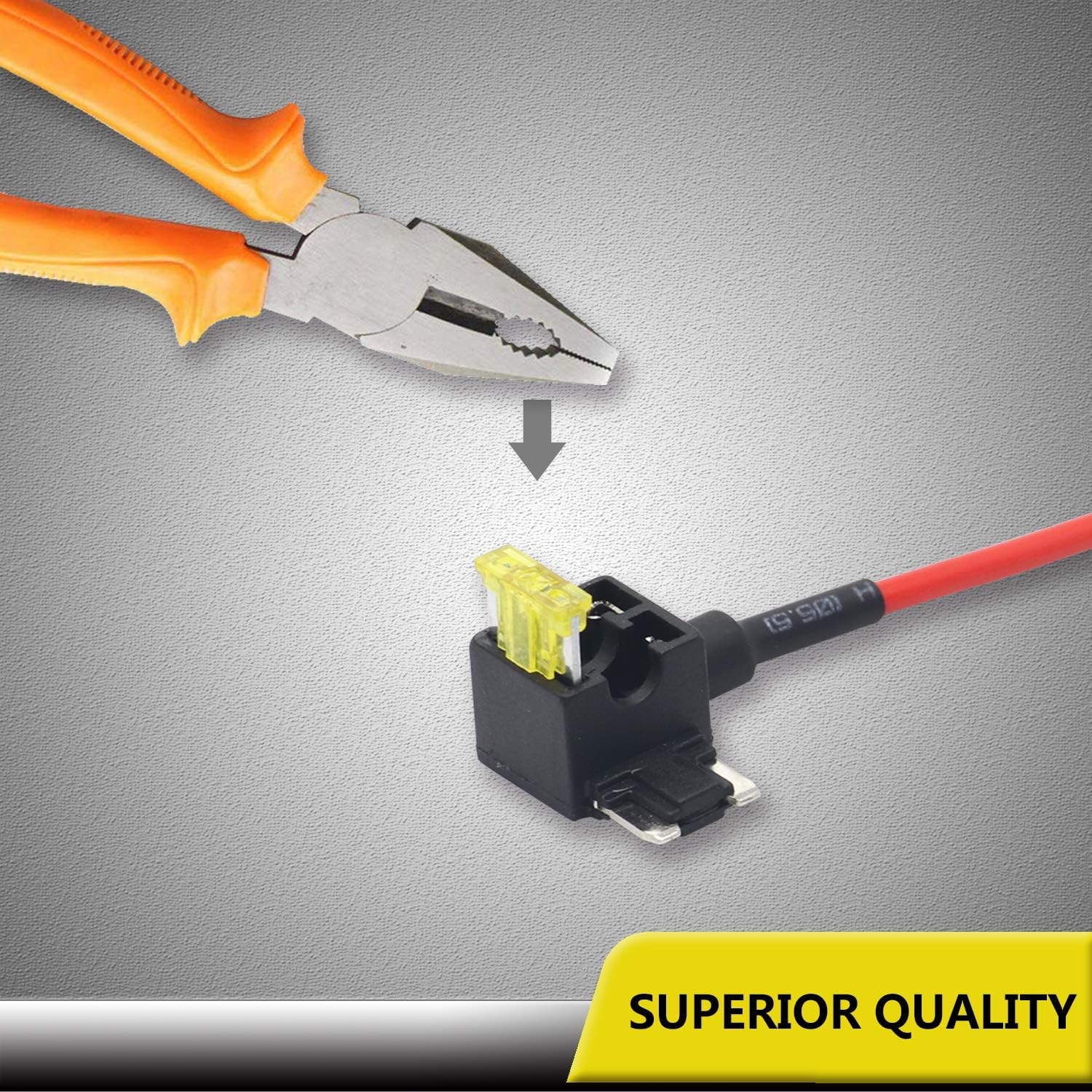 Recoil 10 Pack 12V Car Add-A-Circuit Fuse Tap Adapter ATO ATC Blade Fuse Holder with 10Pcs 20A Fuses (FT3-10) image number 4