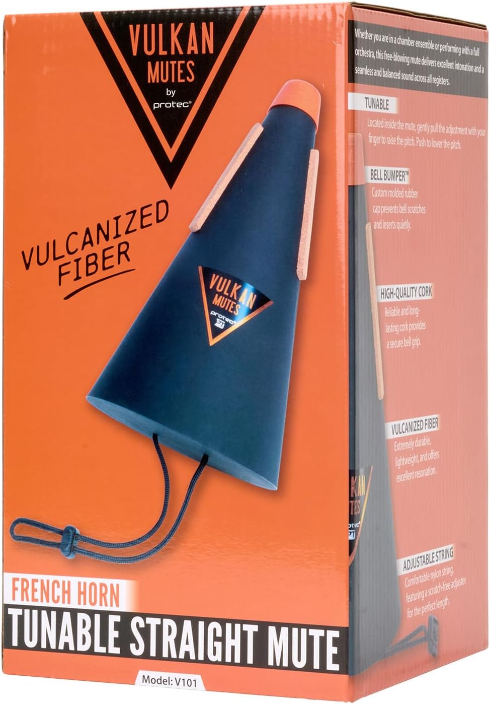 Protec Vulkan French Horn Tunable Mute (Straight), Model V101 image number 5