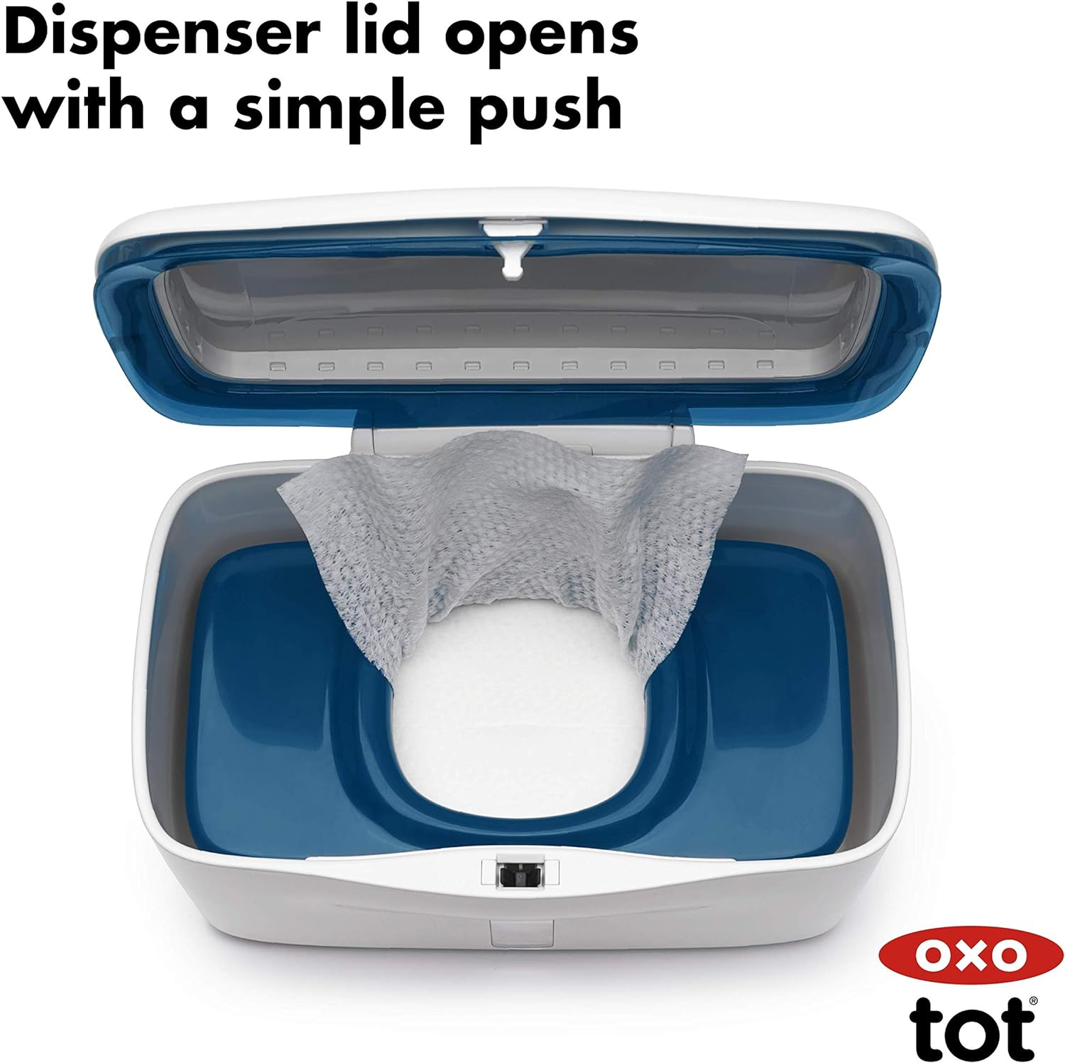 OXO Tot Perfect Pull Wipes Dispenser, Navy, 1 Count (Pack of 1) - Navy image number 6