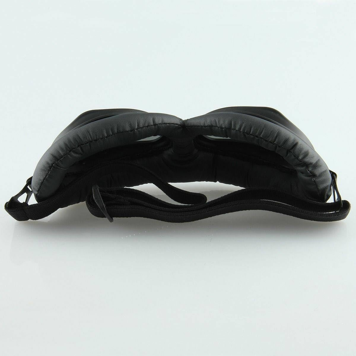 TDR Retro Vintage Motorcycle Goggles Aviator Pilot Eyewear Windproof Adjustable UV Protection anti Fog Clear Lens Black Frame Adults Teens