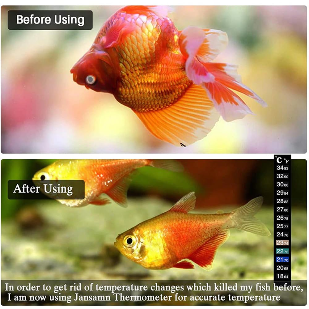 Aquarium Thermometer Fish Tank Sticker Temperature Strip Dual Scale image number 6