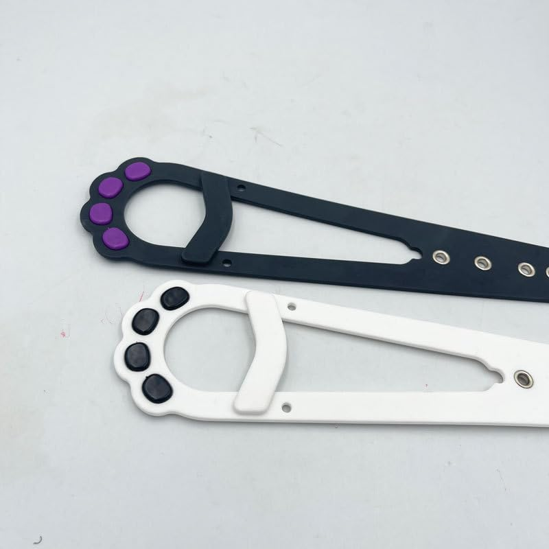 Cat Door Latch with Stabilizer, 7 Sizes Adjustable Door Prop for Cats to Keep Dog Out of Litter Box, Economical Alternative of Pet Gates and Interior Pet Door, 2 Packs (Black,White, 30.6*6.6*0.6CM) image number 4