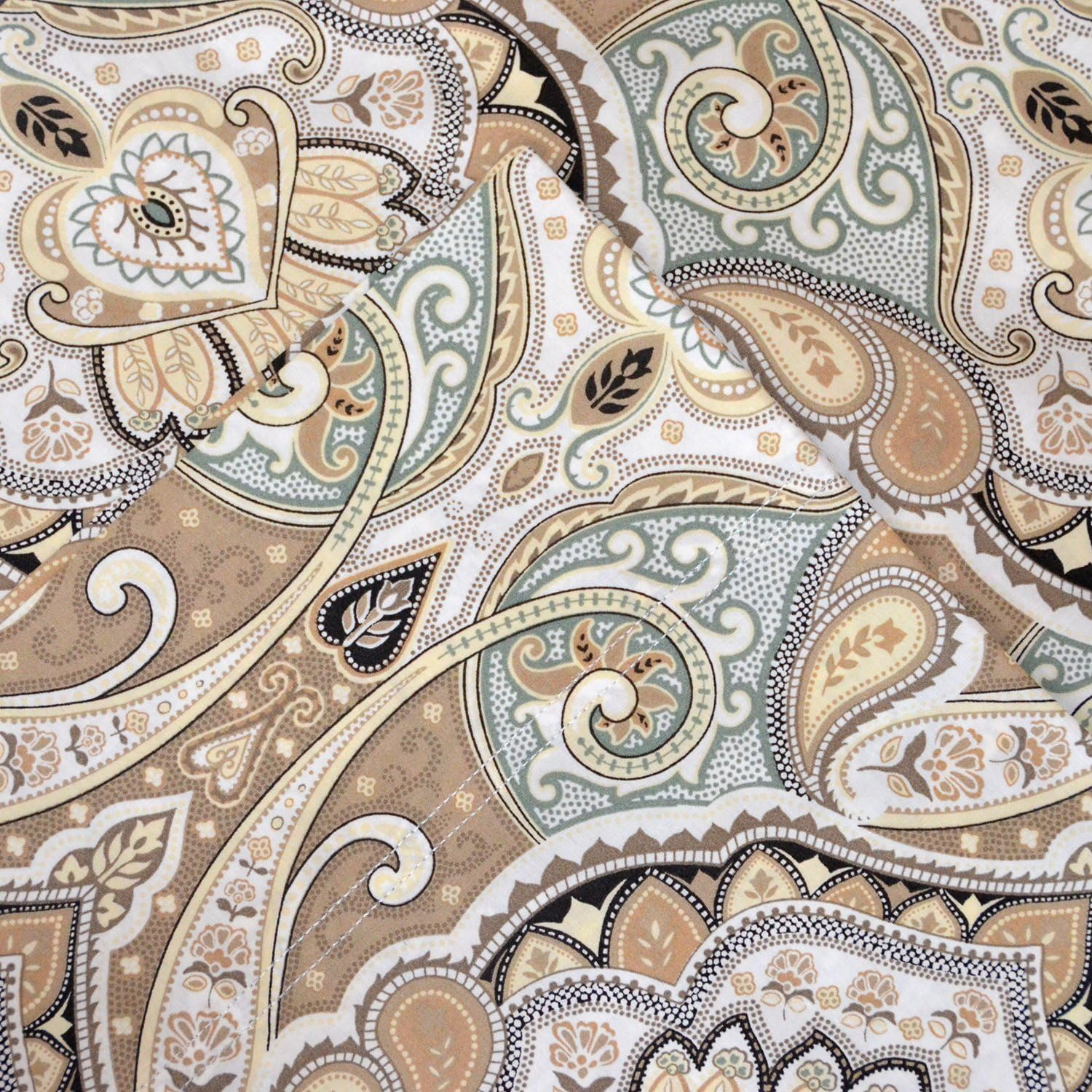 Pointehaven Bedding 3 Pieces Twin XL 100% Cotton Percale Sheets- Printed Bed Sheet & Pillowcase Sets- Soft Cotton Bed Sheets Set- Fits Mattress 18 Inches Deep Pocket (Twin XL, Cedar) image number 3